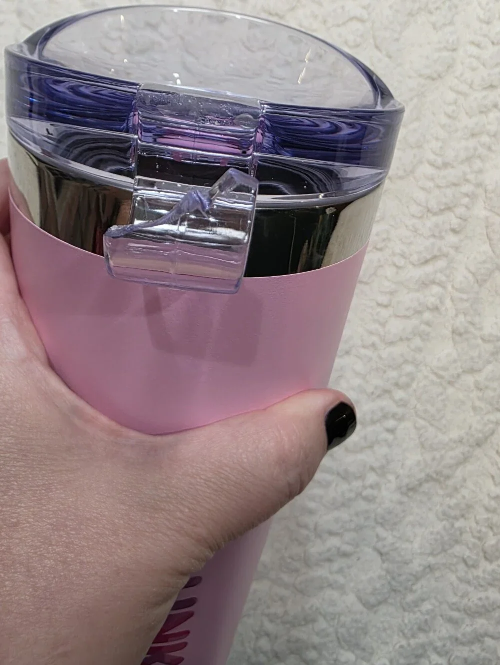 Dunkin Pink 32 oz Insulated Tumbler Cup No Straw Lid Damage